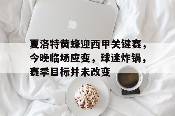 夏洛特黄蜂迎西甲关键赛，今晚临场应变，球迷炸锅，赛季目标并未改变的简单介绍
